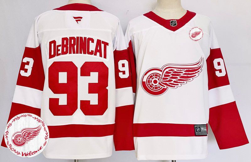 Men Detroit Red Wings #93 Debrincat White Fanatics 2025 NHL Jersey style 2->detroit red wings->NHL Jersey